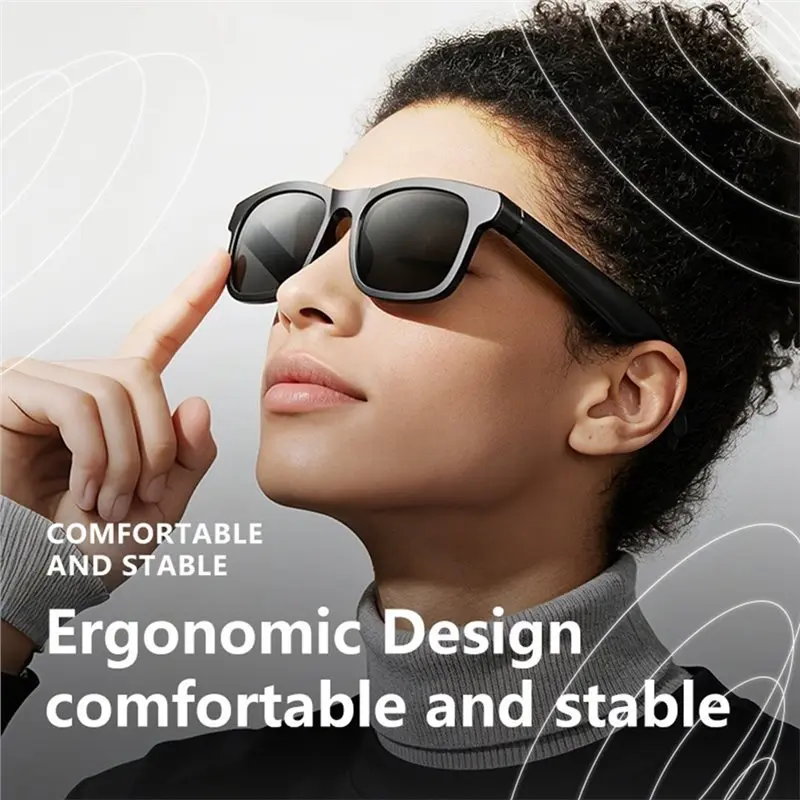 UV400 Bluetooth 5.4 Earphone Sunglasses Sport Hifi Mic Call Eyeglass Anti Blue Wireless Driving Music Headset Eyewear - view 2