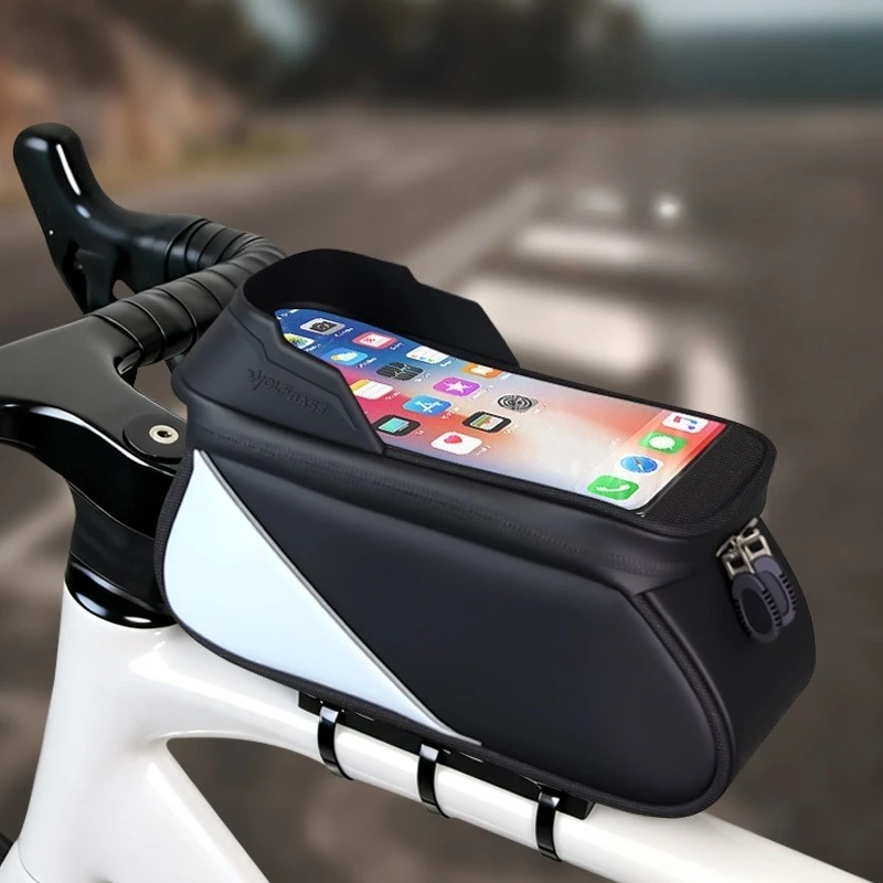 

1pcs Bicycle Bag Mountain Bike Front Beam Upper Tube Saddle Cycling Mobile Phone Equipment Safety Materials Convenient