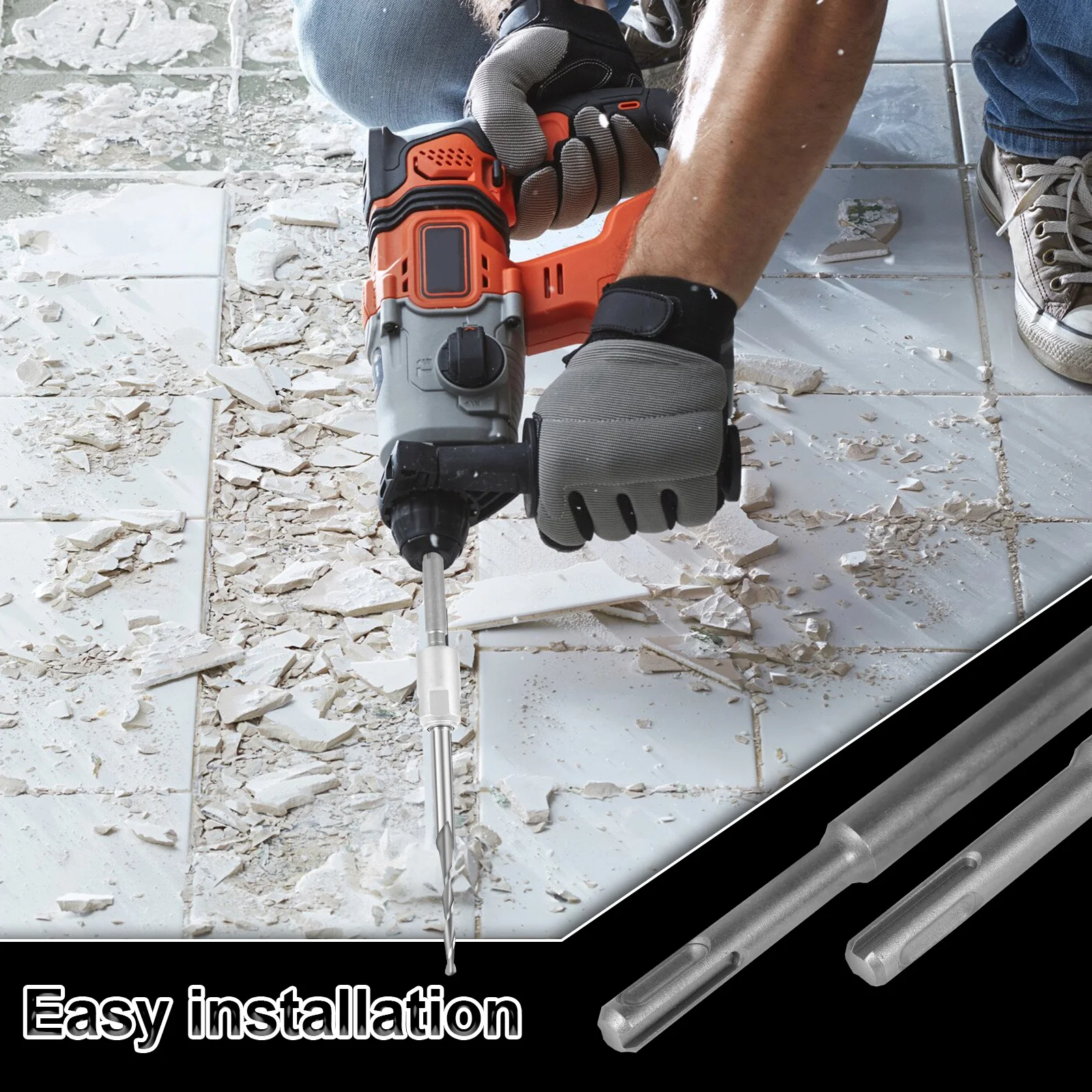 Imagem -04 - Adaptador Portátil Conversor Broca Sds Max para Sds Além Disso Shank Resistente Aço 40cr