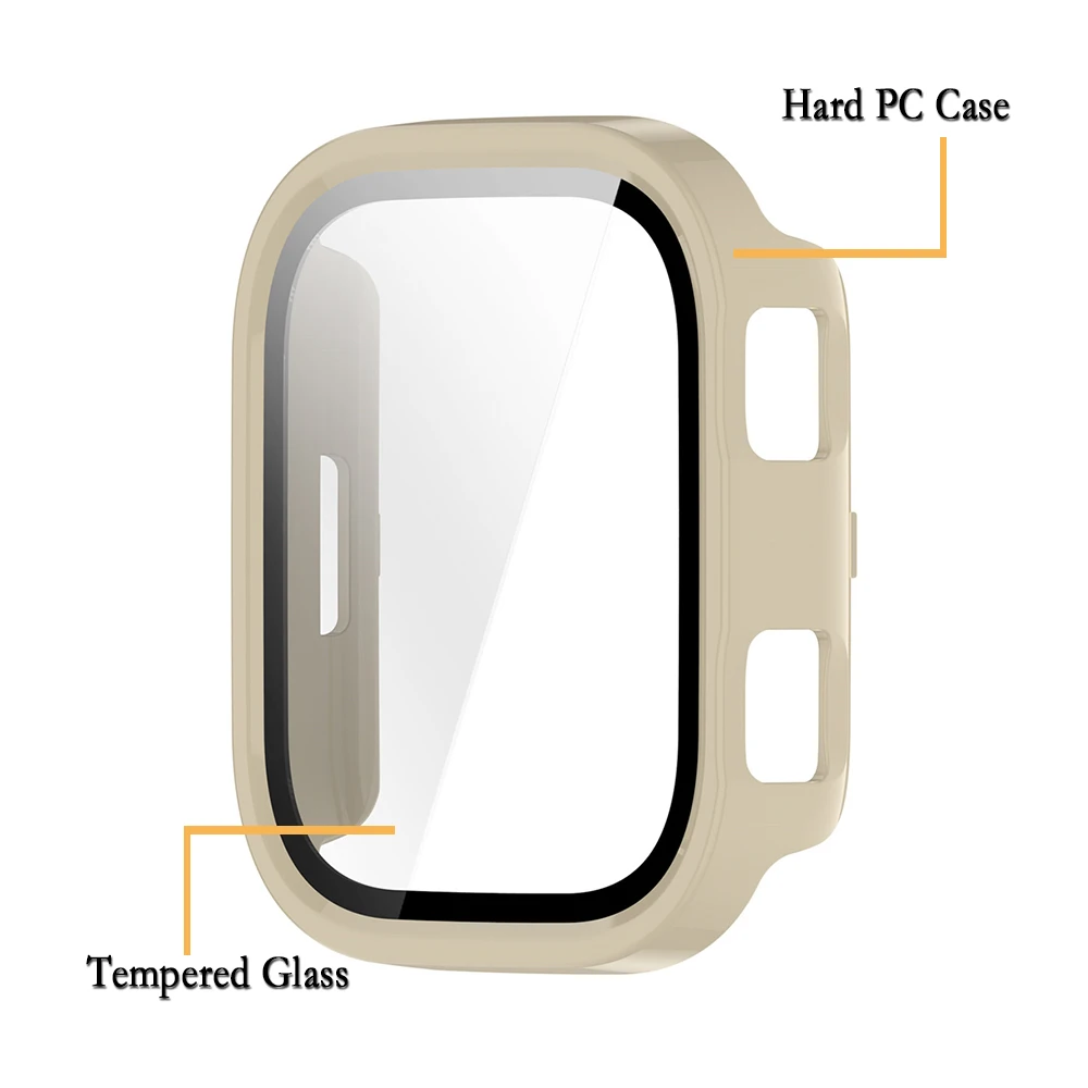 For Huami Amazfit Bip Max Watch Case Full Coverage PC Hard Cover With Tempered Glass Screen Protector 2 In 1 Shell