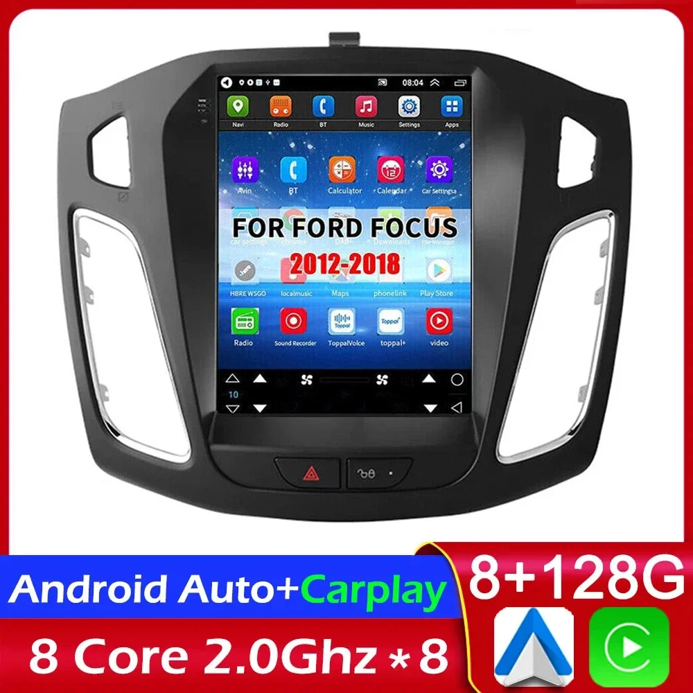 

2Din For Ford Focus 3 Mk3 2011-2019 Android13 Car Stereo Radio Multimedia Video Player Navigation GPS Head Unit wireless Carplay