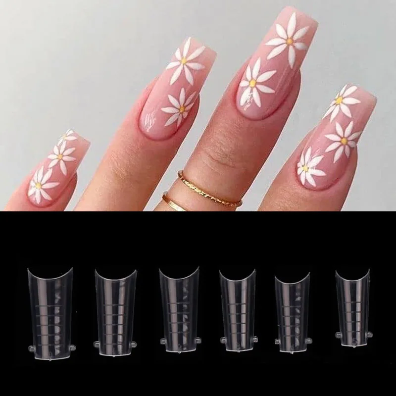 Amandelvorm Top Nagels Vorm Verlenging Schimmel Snel bouwen Poly UV Gel Dubbele nagelvormen Volledige dekking Systeem Kunstmatige kunst Neptips