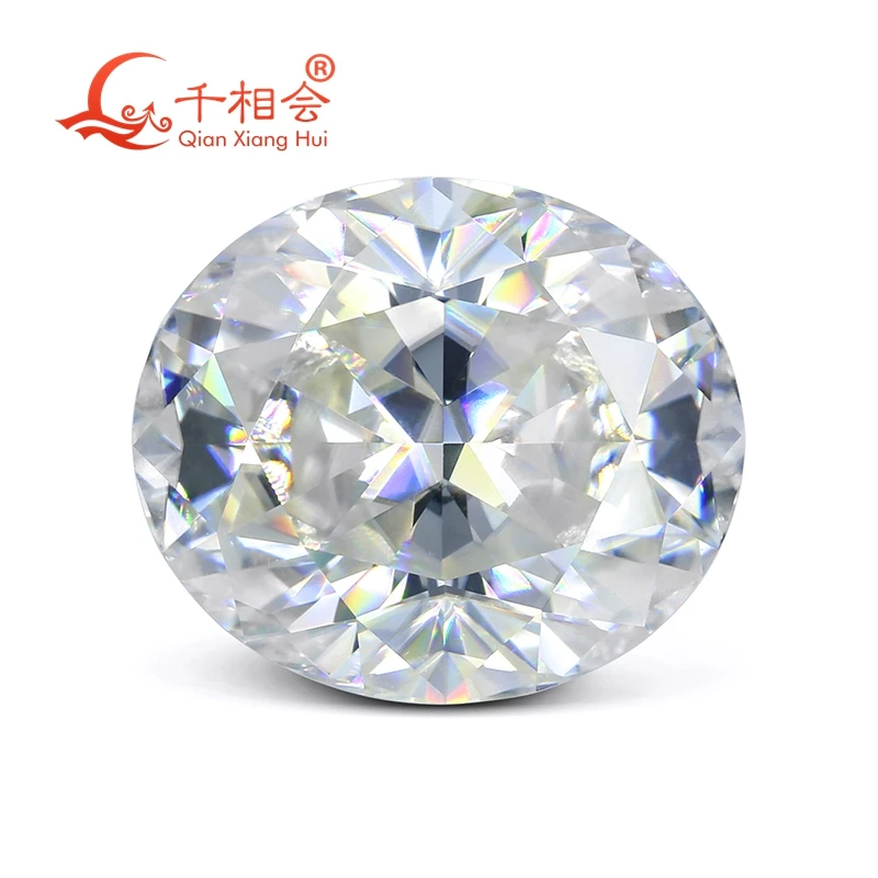 

1ct-18ct D color oval shape ice crushed moissanite loose gem stone for jewelry making