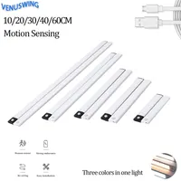 3 in 1 Under Cabinet Lights LED Motion Sensor Light for Cupboard Bedroom Wardrobe Closet Indoor Night Light 10/20/30/40/60cm