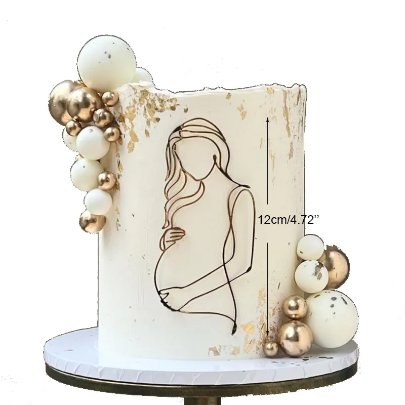 Art Mother To Be Cake Topper Acrylic Wedding Pregnant Birthday Cake Topper for Expectant Mothers Cake Decorations Party Supplies