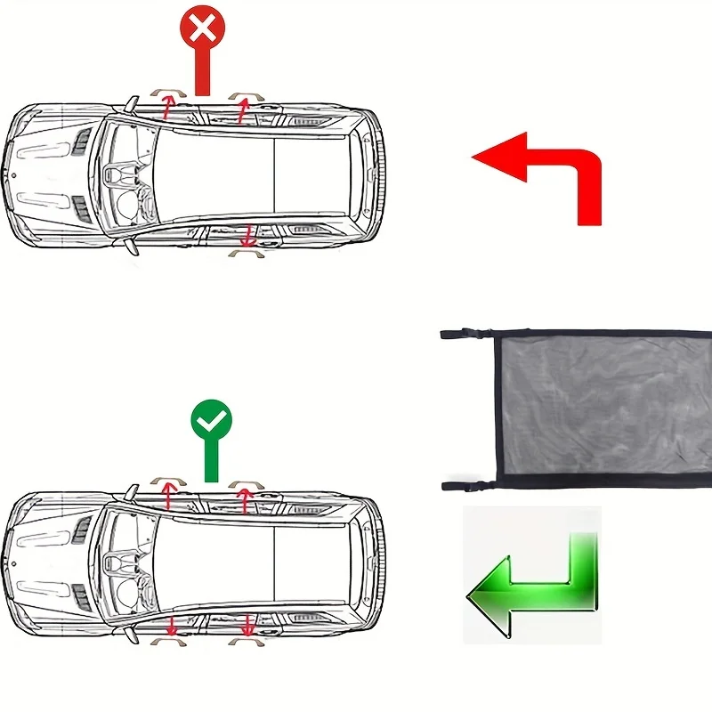 Auto-Decken-Aufbewahrungsnetz-Tasche, Dachnetz-Tasche, Hängende Gepäcktasche, Aufhängbares Netz, Einlagige Aufbewahrungstasche – Detail 4