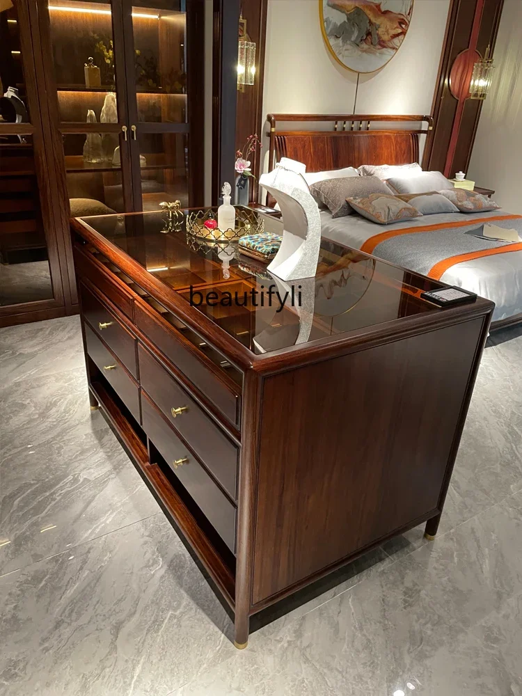 New Chinese Style Coat Room Middle Island Table Display Cabinet Household Double-Sided Storage Guide Table