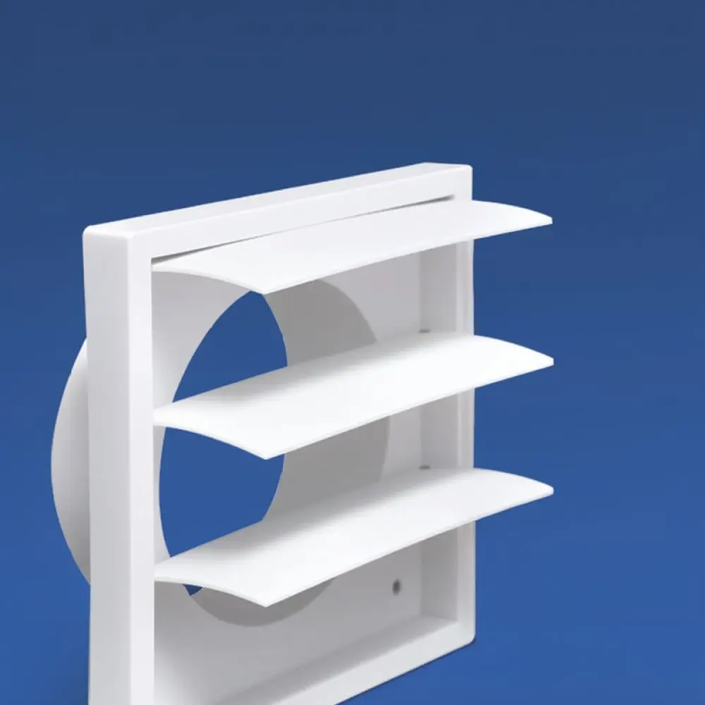 ABS Plastic Air Vent Grille Gravity Louver Wall Exhaust Duct Hood Rain Shield For HVAC Ventilation System Fittings