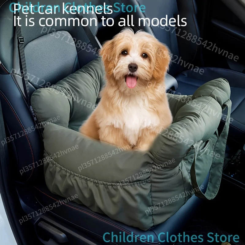 Siège auto pour chien avec ceinture de sécurité – Lit de voiture antidérapant pour petits chiens, porte-voyage lavable avec sangles sécurisées pour voiture sûre