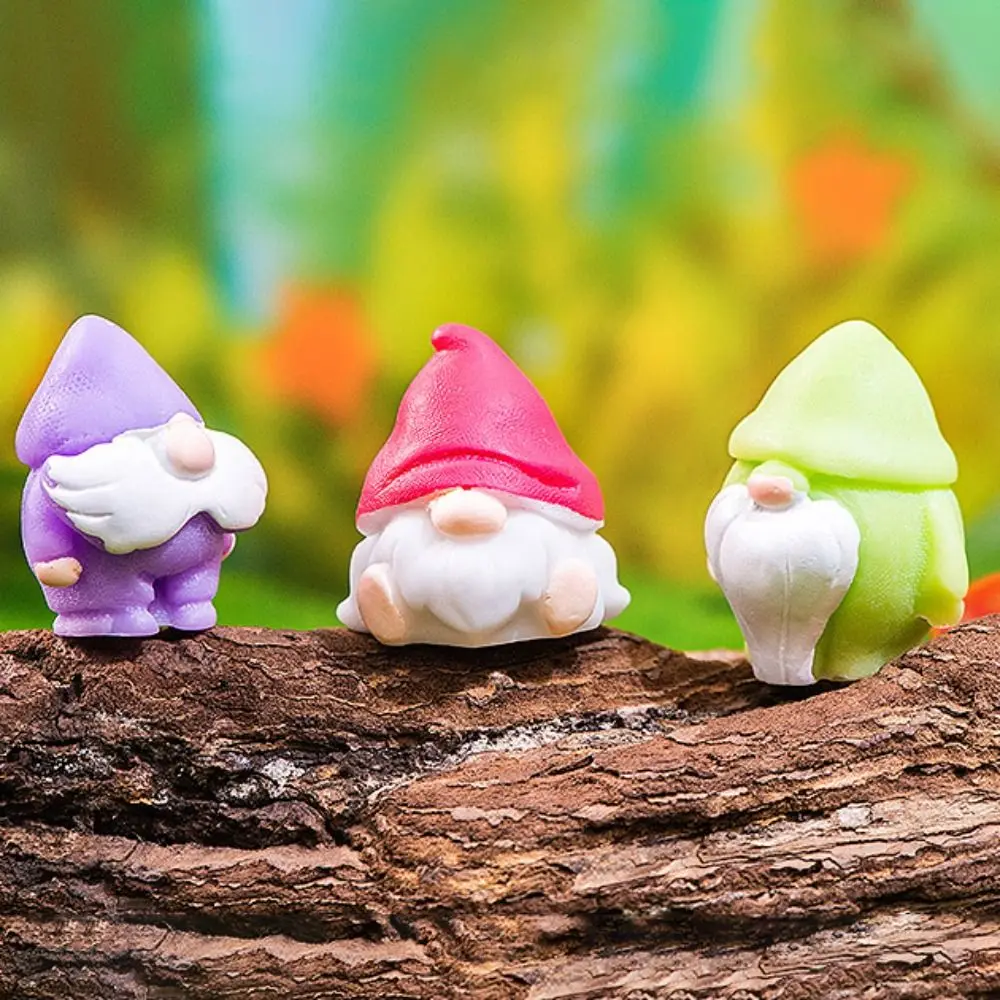 Multicolor Mini Gnome Figurines Resin Micro Landscape Miniature Dwarfs Statue Painted Home Decoration Garden Elf - Image 5