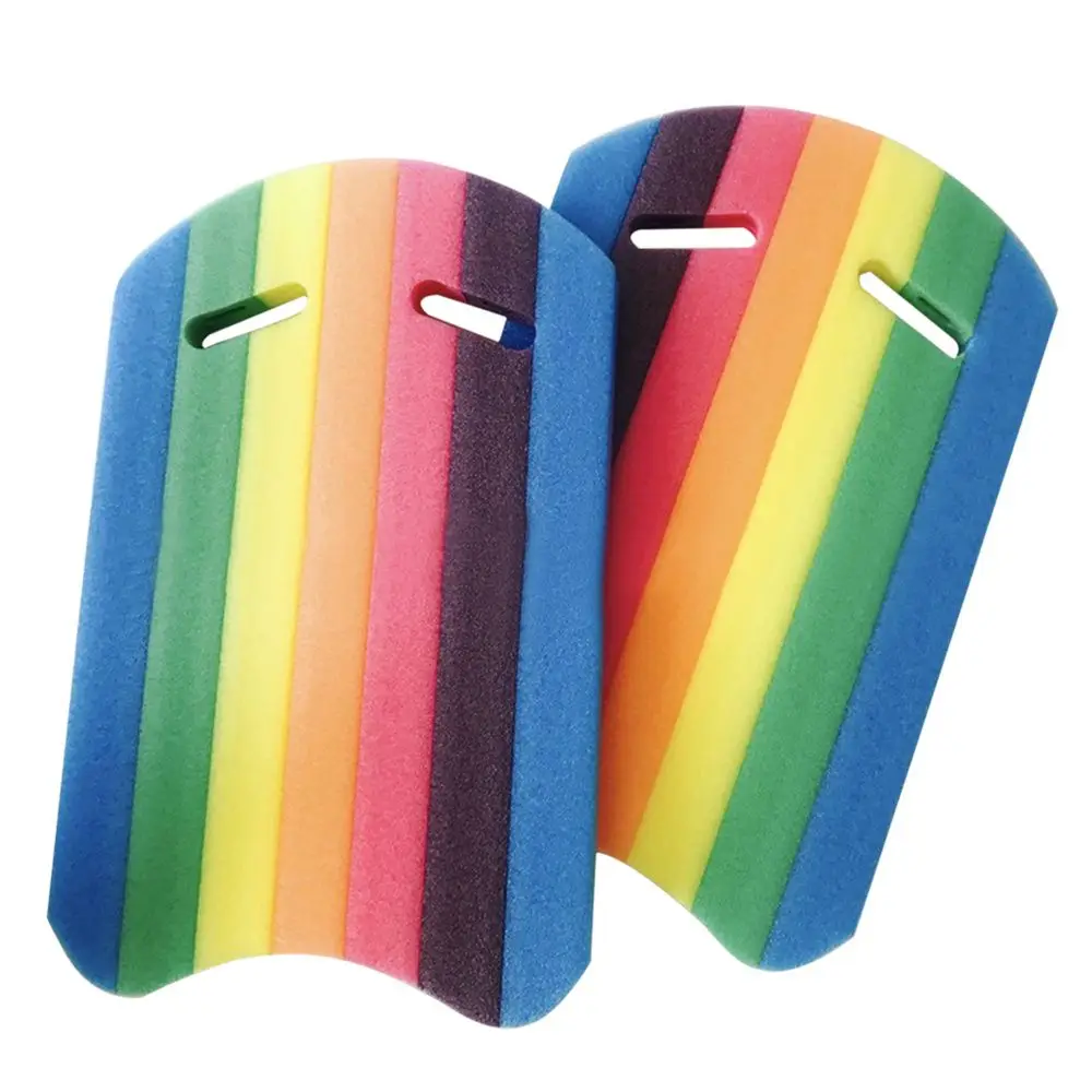 Sports Rainbow Color Swimming Training Aid Kids Adults Swimming Kickboard Float Hand Board Float Kick Board Rainbow Float Board