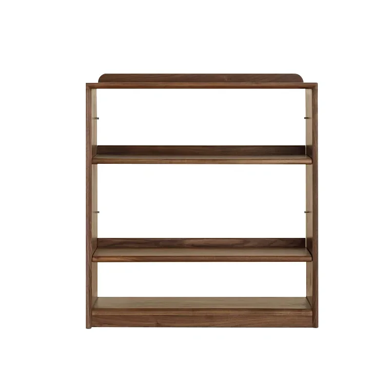 

ls 04North American black walnut small bookshelf storage sofa side cabinet Nordic magazine rack floor cabinet