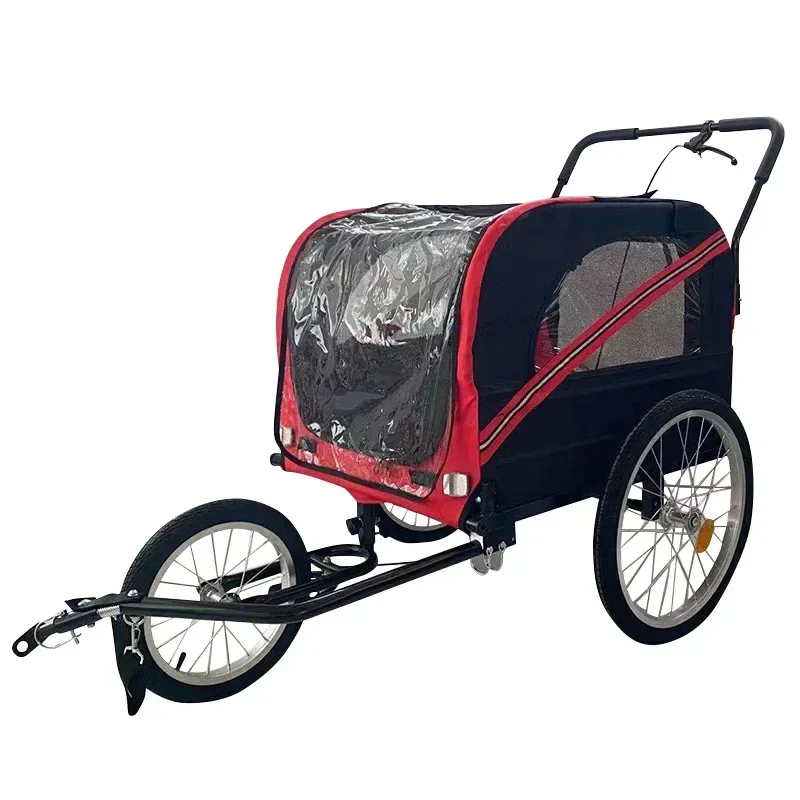 factory direct sales pet Bike Trailer Foldable Cat And Dog Cart Dual-purpose  good Outdoor Camping Luggage Trailer