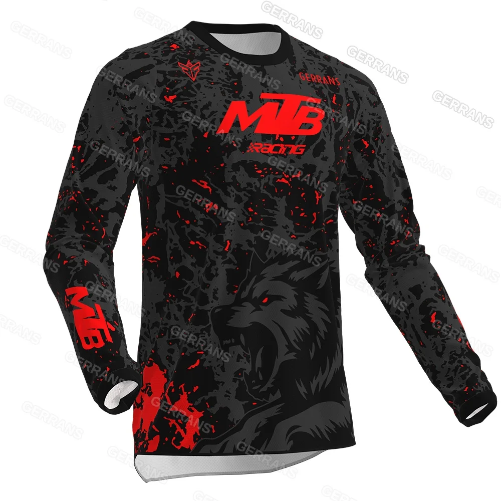 Outdoor Casual Round Neck Long-Sleeve T-Shirt with Forest Pattern Breathable Comfortable for Hiking Daily Wear view 2