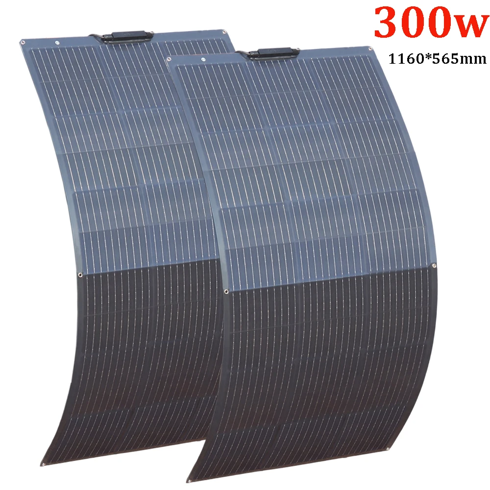 400W 200W 100W 12V Zonnepaneel Flexibel Fotovoltaïsch Paneel 12V Batterijlader voor Thuis Balkon Camper RV Boot Reizen Waterdicht