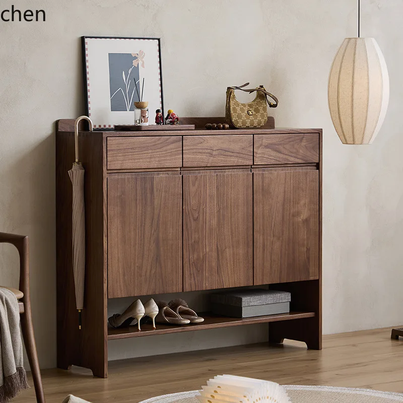 

LXC Solid Wood Shoe Cabinet for Home Entrance, Multi-layer Entryway Cabinet, Small Apartment Storage Cabinet
