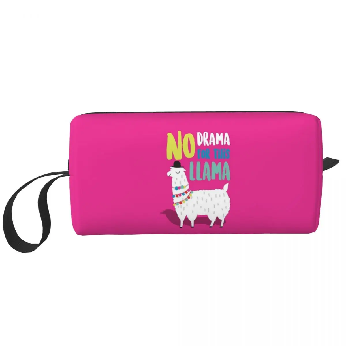 Llama Alpaca Animal Makeup Bag Cosmetic Organizer Storage Dopp Kit Toiletry Cosmetic Bag for Women Beauty Travel Pencil Case