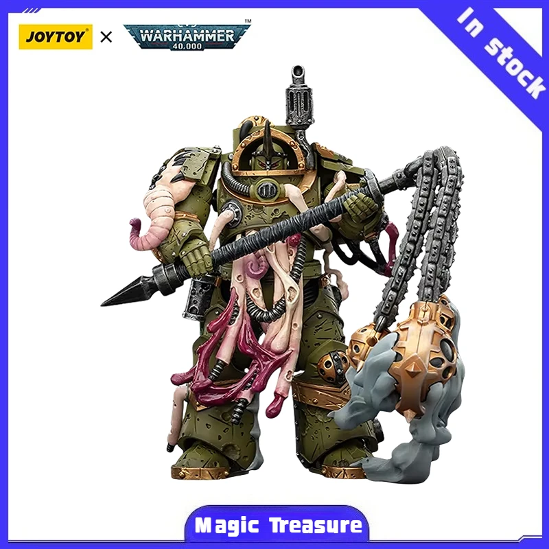 

【MT】JOYTOY Warhammer 40K Death Guard Blightlord Terminator 2 with Flail of Corruption 1/18 Action Figure Model Toy