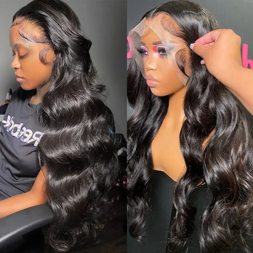 

30 40 46 дюймов Объемная волна 13x4 13x6 Hd Прозрачные кружевные фронтальные парики Человеческие волосы Бразильские 360 Hd Предварительно выщипанные парики из кружевных передних волос