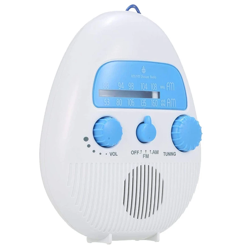 Audio impermeable portátil AM/FM Radio altavoz baño ducha Radios para el hogar baño al aire libre
