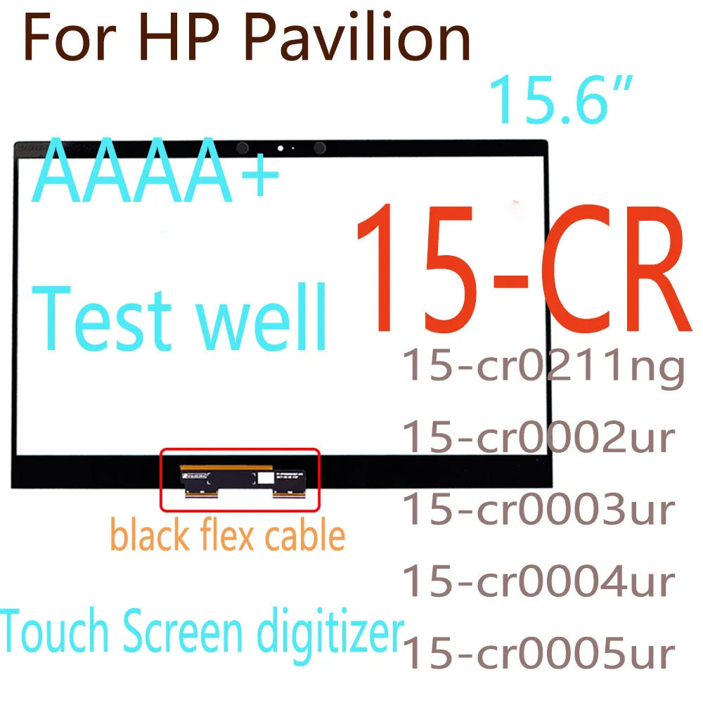 15.6 screen tela sensível ao toque para hp pavilion 15-cr 15-cr0211ng 15-cr0002ur 15-cr0003ur 15-cr0004ur 15-cr0005ur digitador da tela de toque