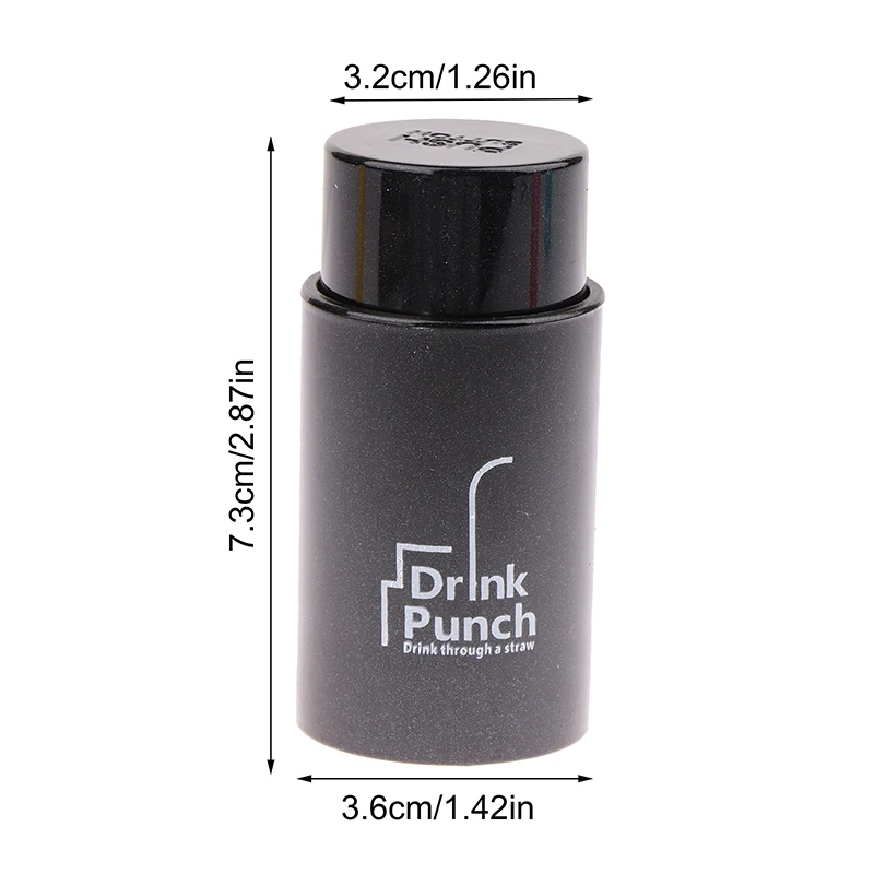 Mini abridor de garrafas para palhas, Beber através do perfurador da bebida da palha, Cap Hole Maker, 1Pc