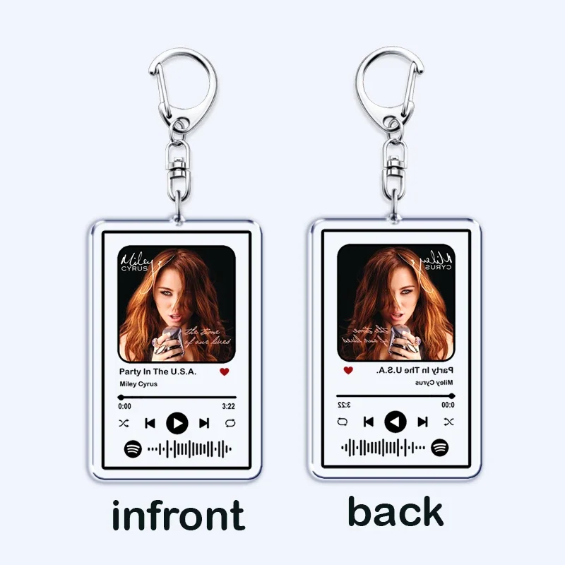 Popular Singer Keychains for Women Accessories Bag Party in The U.S.A. Flowers Music Songs Playlist Keying Jewelry Fans Gifts