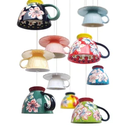 Ceramic Tea Cups Pendant Lights Coffee Cup Hanglamp Modern Led Hanging Lamp Home Decor Bar Kitchen Lighting Fixtures Luminaire