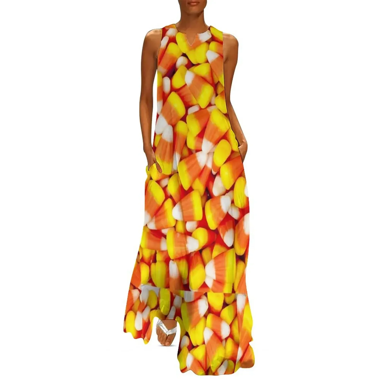

Candy Corn Long Dress Party dresses for women women long dresses Women's summer skirt cocktail dresses Dress