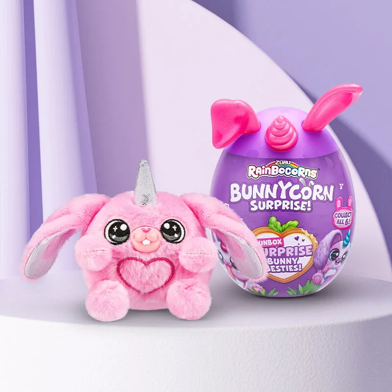 ZURU Rainbocorns Bunnycorn sorpresa familia de conejos 4 sorpresas dentro de huevos caja ciega muñecas juguetes niñas Halloween regalos de navidad