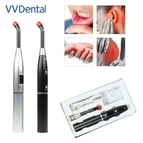 Dispositivo de terapia de luz roja Dental VV o dolor frío y dolor canker para aliviar el dolor luz roja LED extraíble de mano