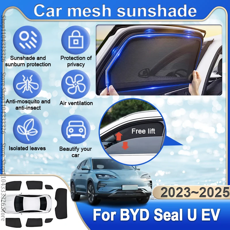 

Для BYD Seal U EV Sealion 6 Аксессуары 2023 2024 2025 Магнитный автомобильный солнцезащитный козырек для окон Защита от ультрафиолета Солнцезащитный козырек Штора Лето