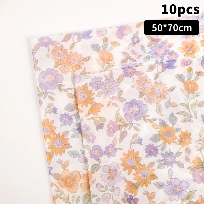 10Pcs Floral Wrap 50x70cm Large Sheets Gift Decor Bouquets Wrapping Paper〔YY33〕 view 5