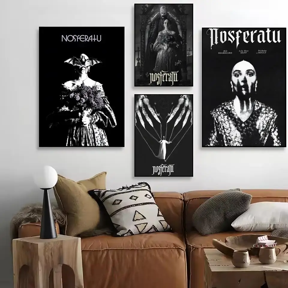 فيلم الرعب N-Nosferatu المشارك HD طباعة شخصية قماش جدار جدارية ملصق فني صور لغرفة المعيشة ديكور المنزل