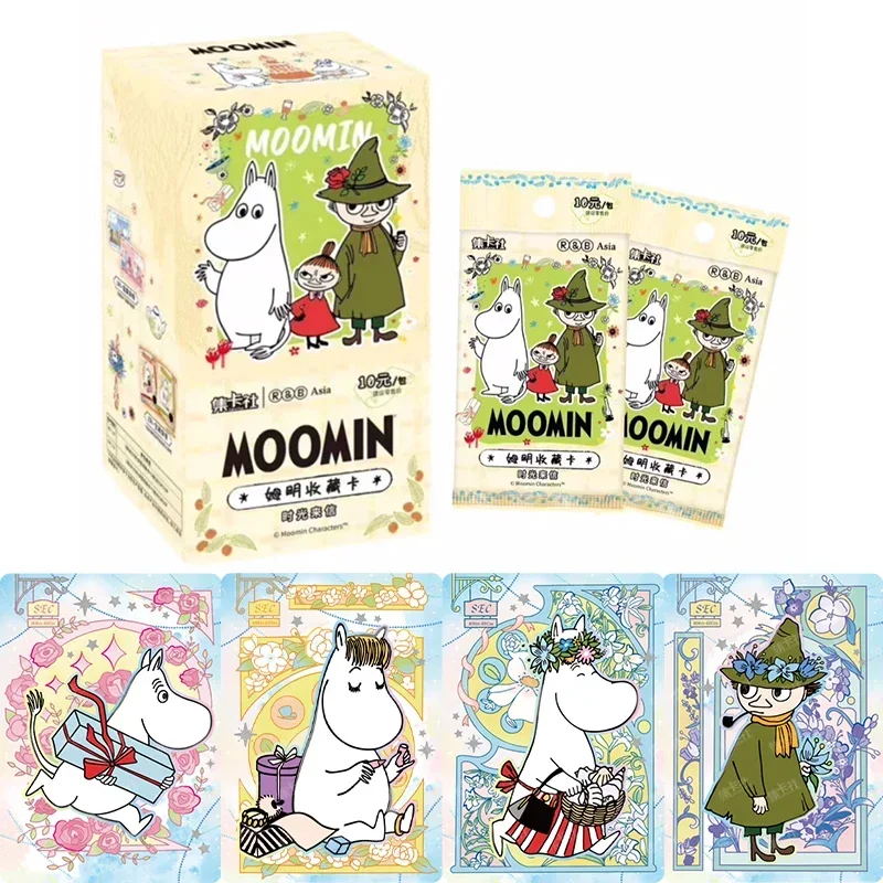 Karta zabawa nowa oryginalna karta Moomin czas list rysunek karty SEC fińska klasyka karty kolekcjonerskie peryferyjne zabawki dla dzieci prezenty