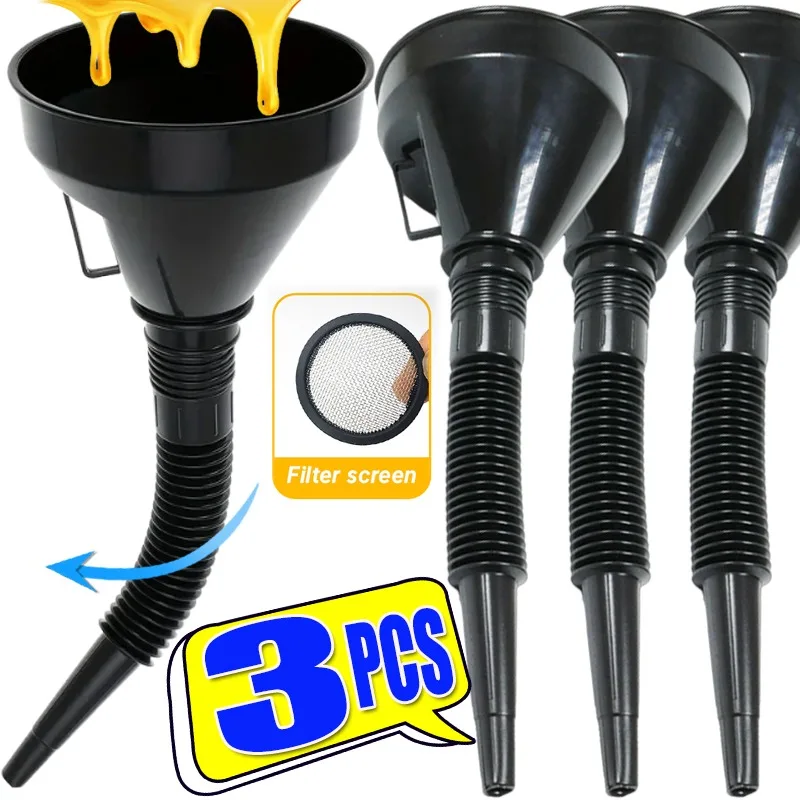 

Universal Car Engine Refueling Funnel with Filter Screen Motorcycle Truck Oil Petrol Diesel Gasoline Fuel Filling Equipment Tool
