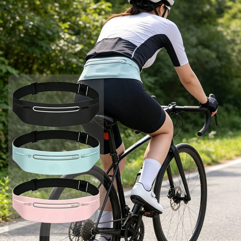 1pc Soft Elastic Lycra Waist Bag Slim Fit Phone Storage Pouch Unisex Running Fitness Outdoor Travel Daily Sports Waist Pack