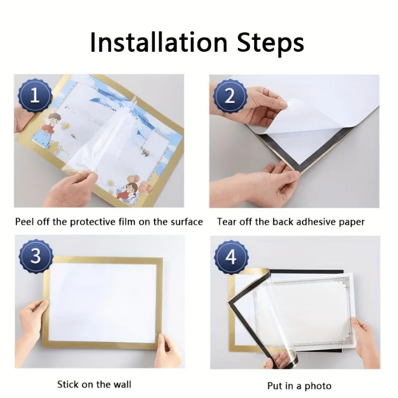 1pc Simple A4 with Adhesive Backing Sticky Magnetic Suction File Bag Advertising Display Sign image 4