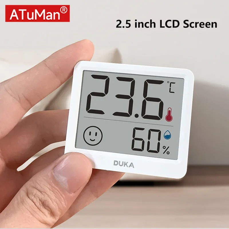 DUKA Atuman 2.5 inch LCD Electronic Digital Temperature Humidity Meter Indoor Thermometer Hygrometer Weather Sensor