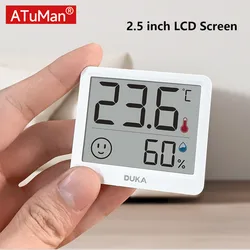 DUKA Atuman 2.5 inch LCD Electronic Digital Temperature Humidity Meter Indoor Thermometer Hygrometer Weather Sensor