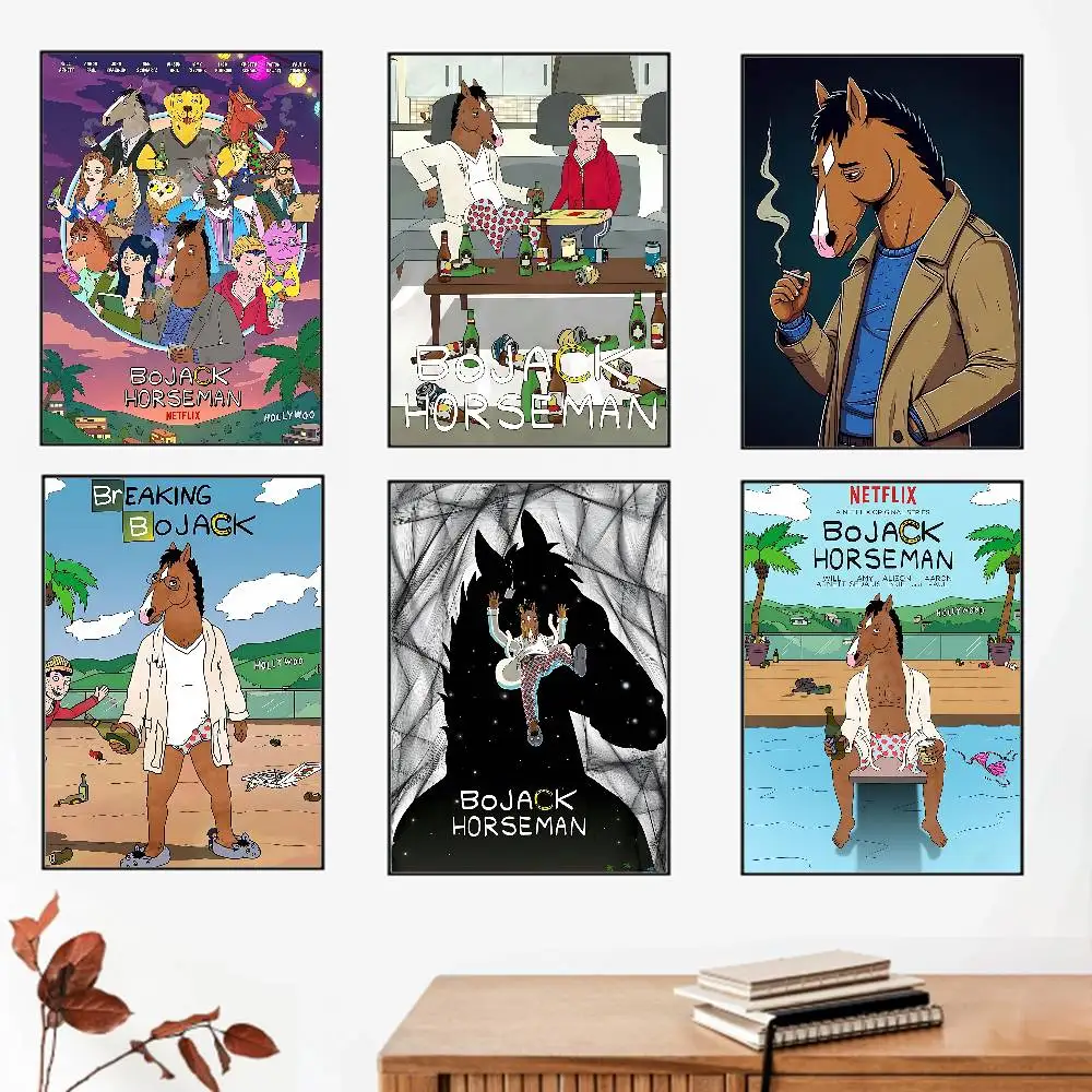 Anime A-BoJack H-HorsemanS Poster Canvas Paintings Posters & Prints Home Bedroom Living Room Decor