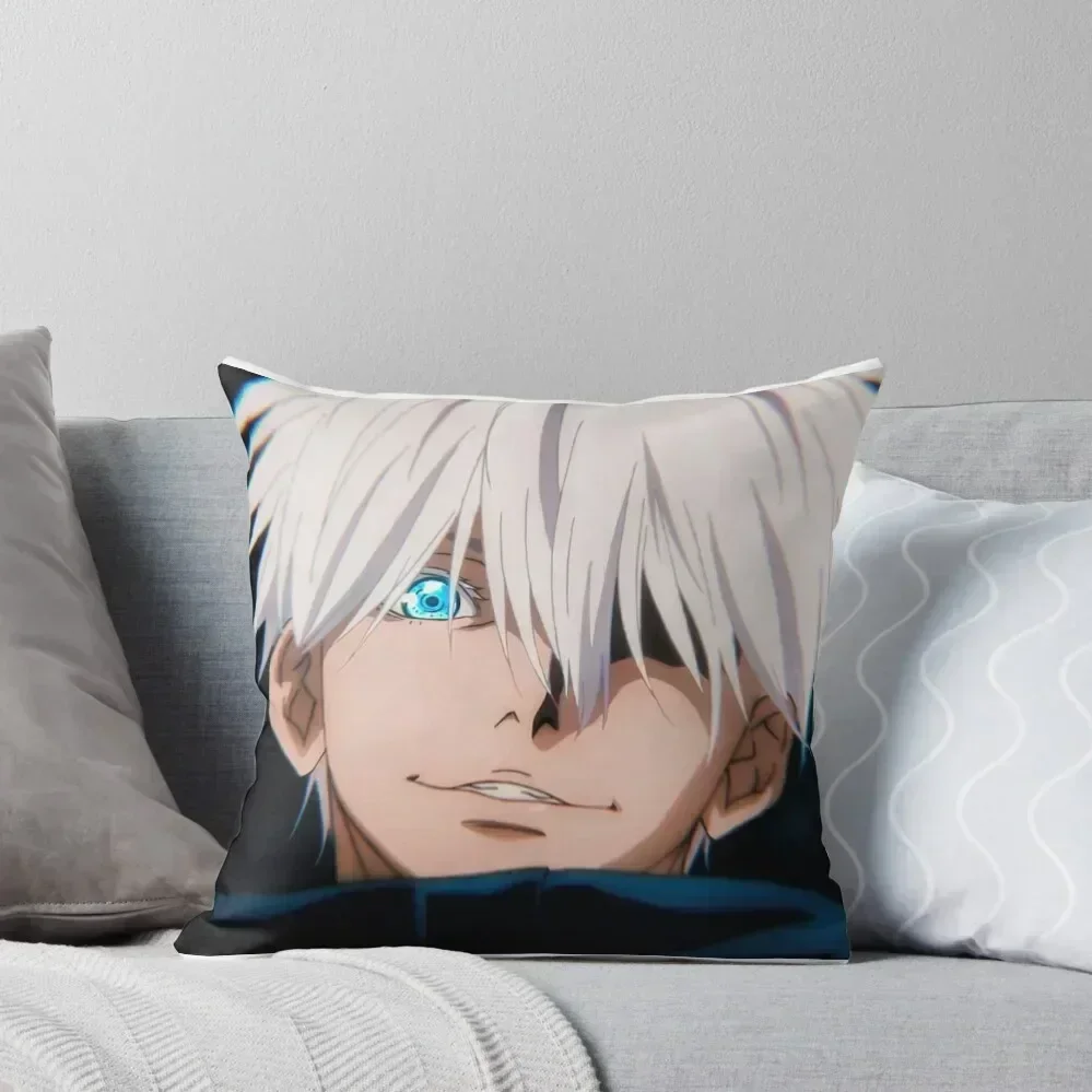 

Gojo smile Throw Pillow Plaid Sofa Sofas Covers sleeping pillows Decorative Sofa Cushions pillow