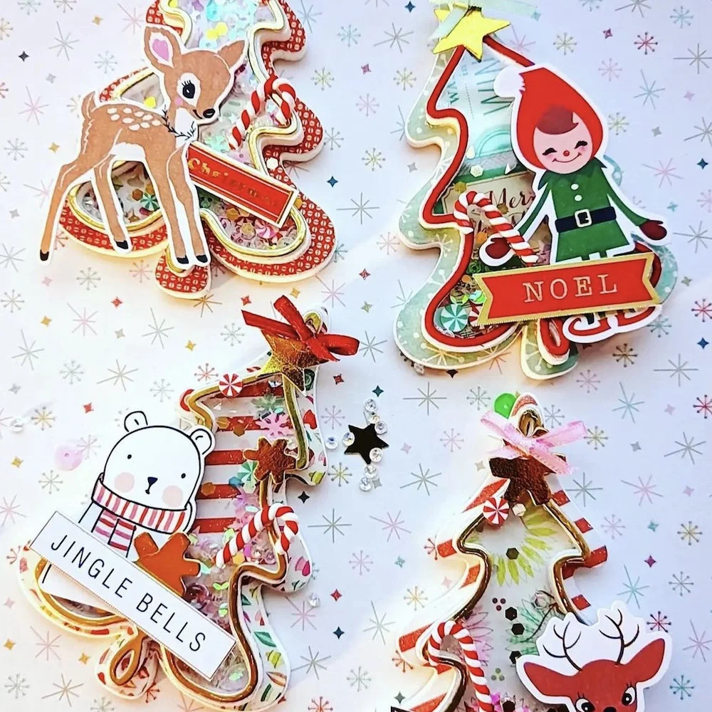 KSCRAFT Christmas Tree Cookie Shaker Metal Cutting Dies Stencils for DIY Scrapbooking Decorative Embossing DIY Paper Cards