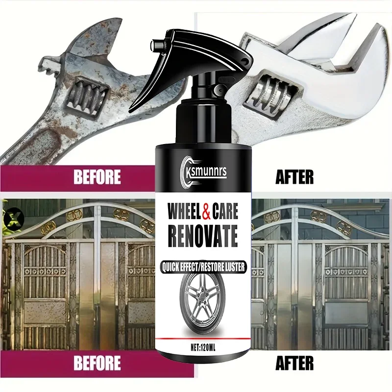 Fasilawei Heavy-Duty Rust Remover & Metal Cleaner - Fast-Acting Anti-Rust Converter, Restores Iron, Aluminum, Steel, Chrome