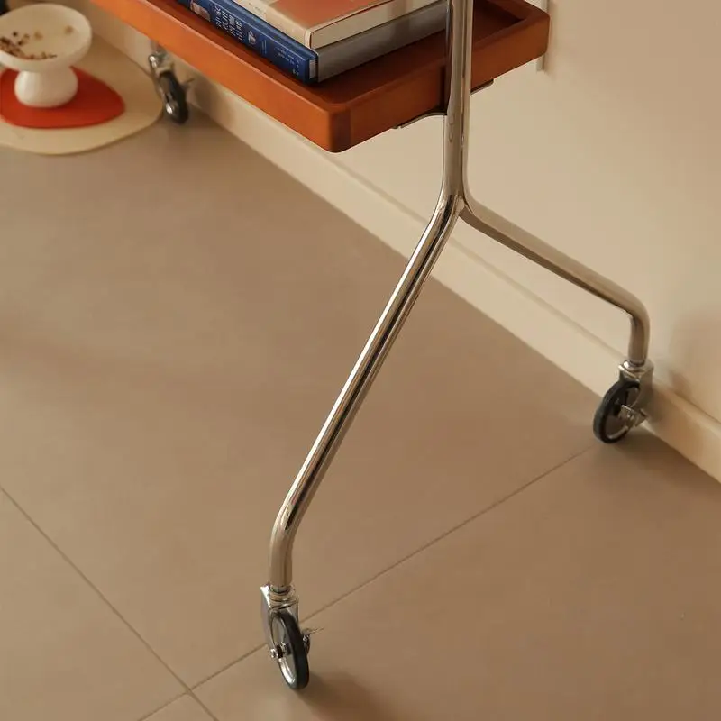 Antyczny brązowy mobilny stojak pod telewizor do montażu na podłodze i szafka na projektor