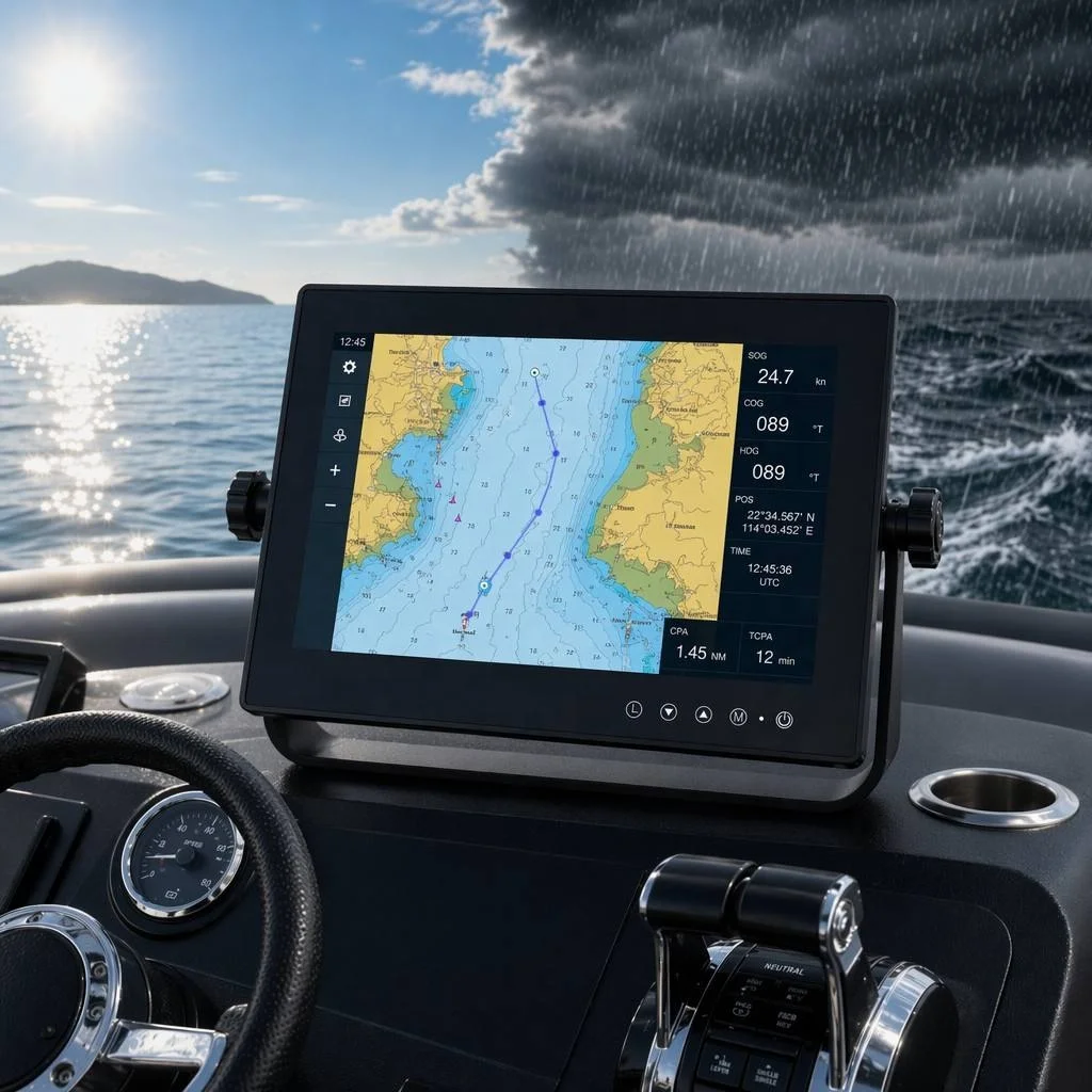 IP67 Waterproof Marine LCD Display NMEA 2000 Capacitive Touch Screen Wall Mount Industrial Monitor For Boat Yacht Vessel