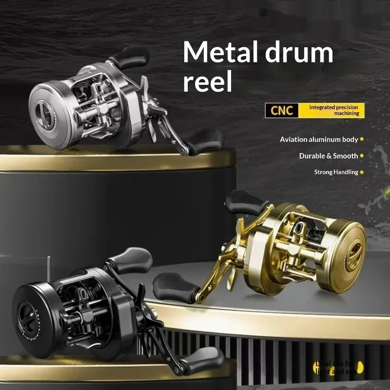 Korkmas S300 Full Metal Drum Fishing Reel Cnc Aluminum Frame Long Casting Deep Spool Saltwater Freshwater Boat Fishing Big Game