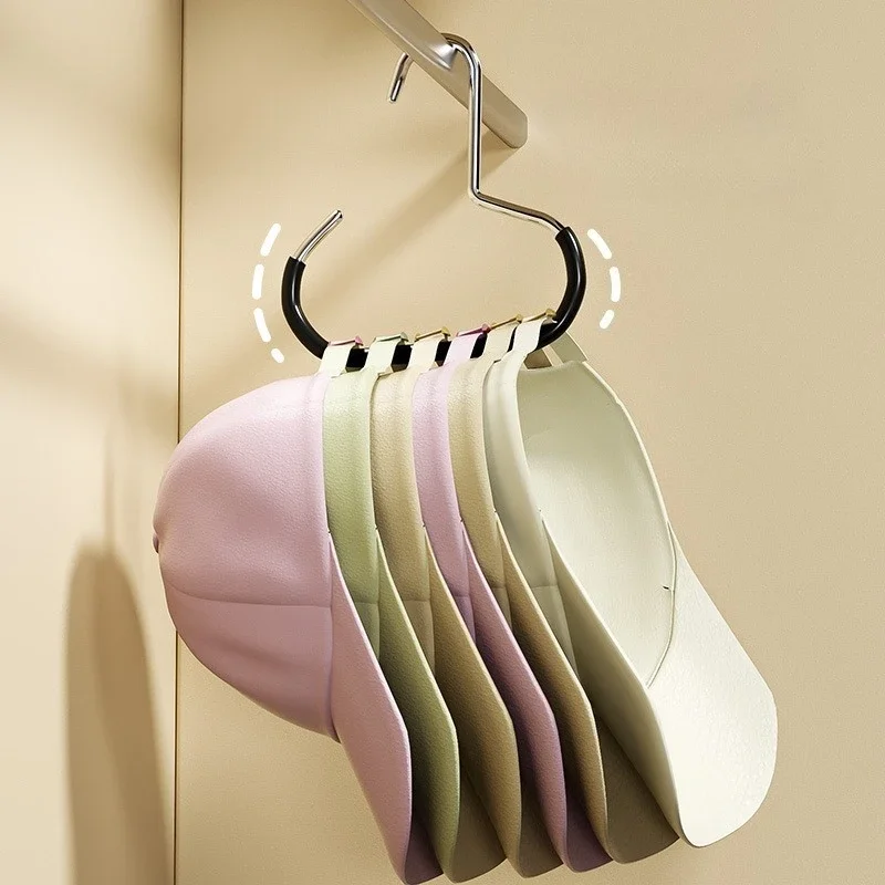 Durable Circle Ring Hat Hanger Non-marking Non-slip Dormitory Wardrobe Inner Hanging Hook Scarf Towel Tie Hanging Rack