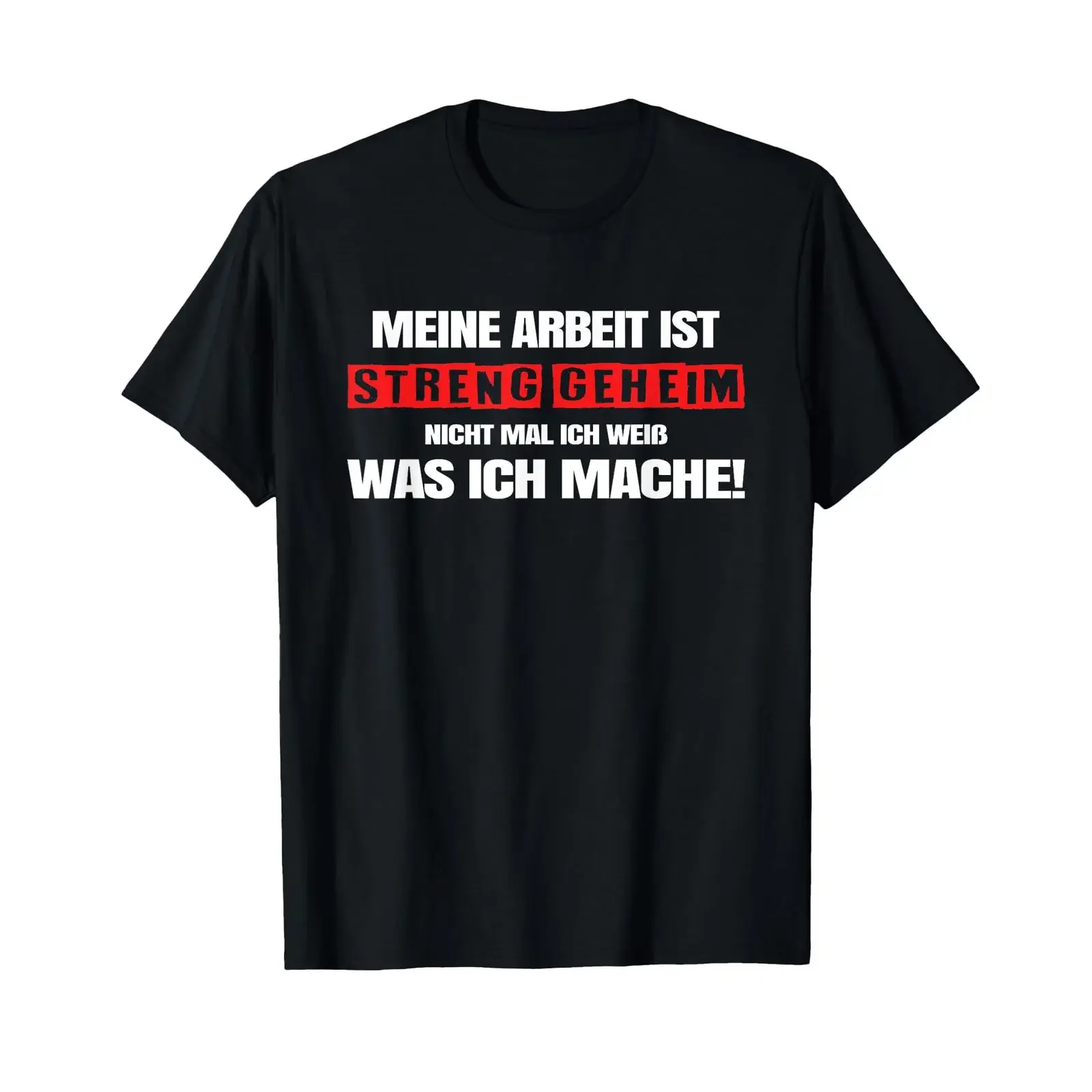 Men's T Shirt with German Text quot Mein Workplace My black vintage Washed Top For Everyday Wear Soft graphic homme