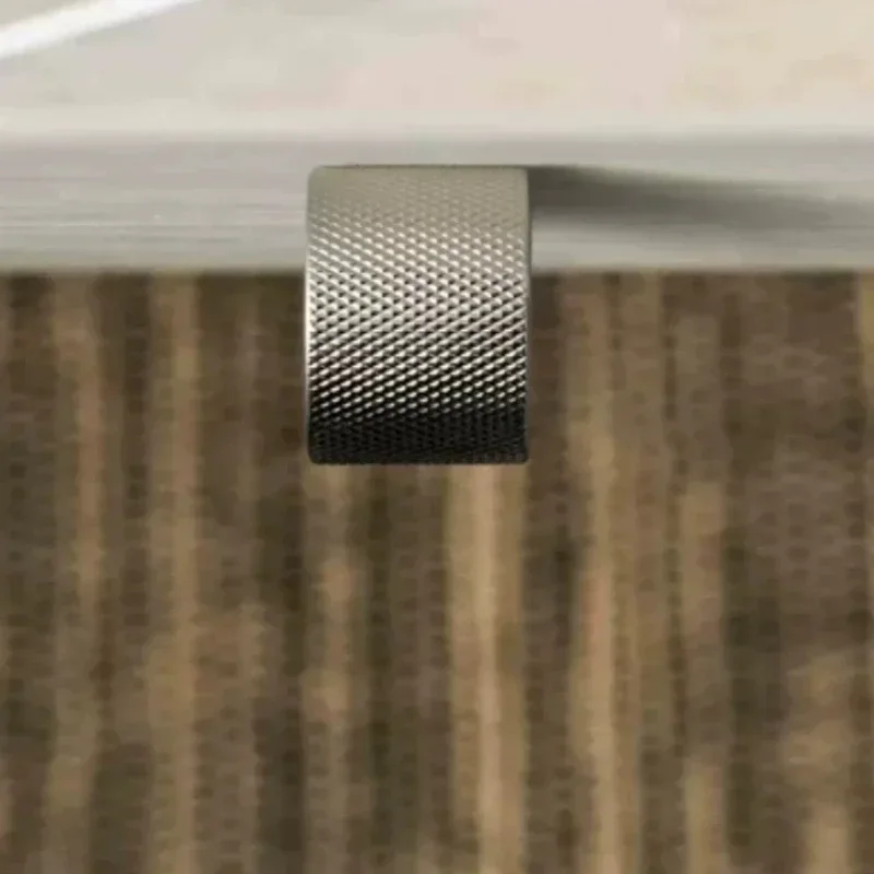 Silvery Small Knobs Diamond-cut Cross Knurled Circular Ring Cabinet Wardrobe Knobs Furniture Drawer Finger Ring Handles Knurling